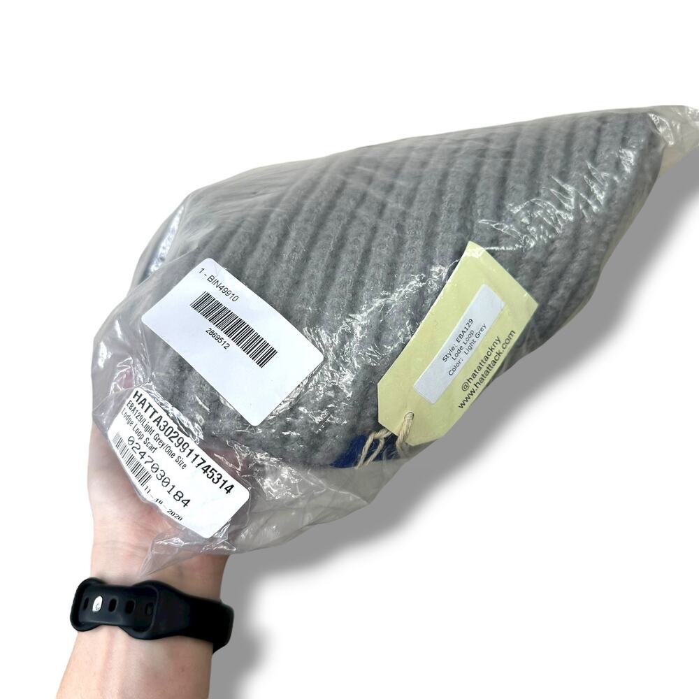 NEW Hat Attack Lodge Loop Light Grey Soft Ribbed … - image 7